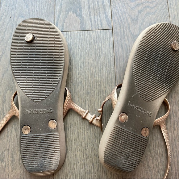BEIGE HAVAIANAS FLIP FLOPS SANDALS - Picture 3 of 3